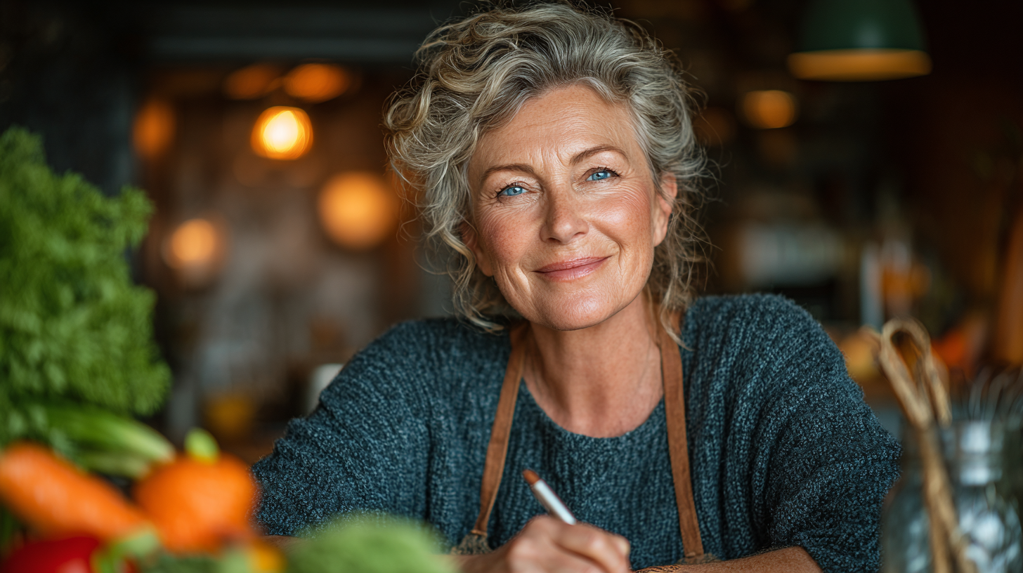 Nutriționist consultând un senior despre planul alimentar